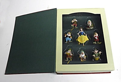 Disney Snow White & 7 Dwarfs Christmas Ornaments Set Storybook Box - Image 1 of 4