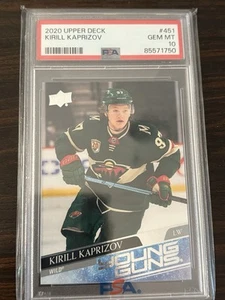 2020-21 Upper Deck Kirill Kaprizov Young Guns RC PSA 10 Gem Mint - Picture 1 of 2
