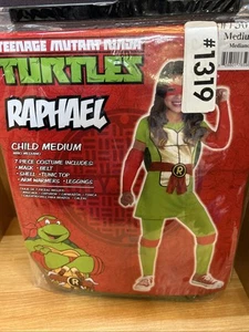 Girls TMNT Raphael Costume Medium 8/10 - Picture 1 of 3