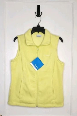 Columbia Benton Springs Women’s Vest Full Zip Size Medium Highlighter Yellow NWT - Image 1 of 4