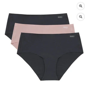 Mujer Hanes Moves No Show Hipsters NUEVO 3 pr negro y rosa nip 9 2xl - Imagen 1 de 1