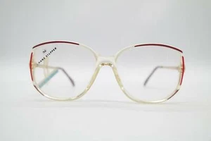 Vintage Stepper SI 63 Red Transparent Gold Oval Glasses Frame NOS - Picture 1 of 6