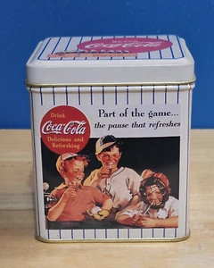 1992 Coca Cola Part Of The Game Tin Container - Picture 1 of 7