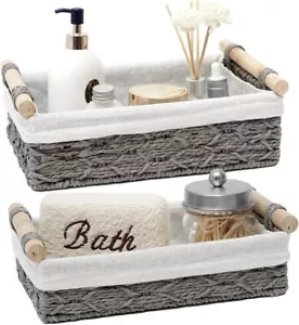 Storage Basket Wicker Baskets for Organizing Storage Bins for Countertop Paper - Picture 1 of 7