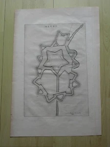 Moers Festung - orig. Kupferstich Karte Meurs, Blaeu um 1650 ! - Bild 1 von 2