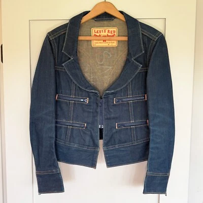 Chaqueta de mezclilla Levi’s RED muestra extremadamente rara - circa 1999 para mujer 6 SM/MED Foto 1 de 4