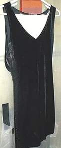 CDC, size 10, black, Velour dress with glitter; sleeveless & 'V' neck, was $86 - Picture 1 of 7
