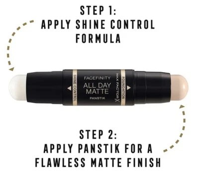 Max Factor Facefinity All Day Matte Panstik Foundation & Shine Control Primer - Image 1 of 3