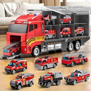 Toddler Boys Toys for 3 4 5 6 Years Old, Fire Truck Vehicle Toy Set with Play Ma - Picture 1 of 7