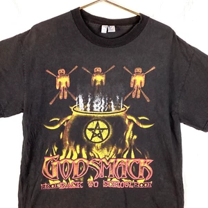 Vintage Godsmack T-Shirt Large schwarz Back To School 2001 Deftones Cky Rock - Bild 1 von 5
