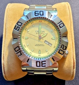 Croton Vortex "Pineapple" 44mm Divers Stainless Steel Automatic Day/Date Watch - Picture 1 of 9
