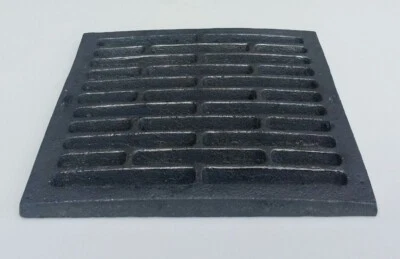 LB METALMECCANICA Fondello,Grata,Griglia,ghisa,camino,stufa,legna,Mattoncino 25X25 cm LB-GCMR25025