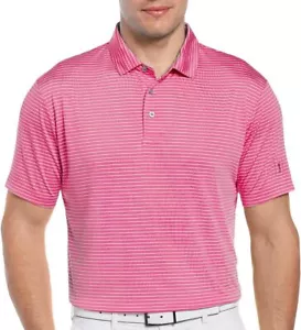 PGA TOUR Herren Single Feeder Streifen Golf Polo Bossy Pink B4HP - Bild 1 von 10