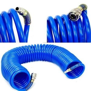 TUBO ARIA COMPRESSA SPIRALE 12X8MM 20 METRI FLESSIBILE PER COMPRESSORE RACCORDO - Foto 1 di 6