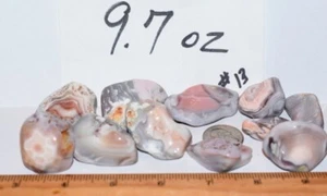 Wonderful Pink Botswana Achate...poliert 9,7 Unzen (#13) 11 Steine - Bild 1 von 5