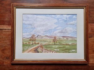 Ingleborough West Yorkshire by Valerie Dean Original Watercolour painting - Picture 1 of 7