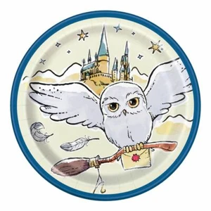 HARRY POTTER 8 PLATES - LICENSED CHILDREN'S BIRTHDAY PARTY TABLEWARE KIDS - Picture 1 of 1