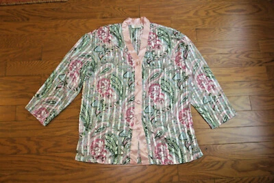 S DE COLECCIÓN VICTORIA'S SECRET SATINADO PRECIOSA CAMISA SIN CORDONES BOTONES NUEVA MULTICOLOR Foto 1 de 3