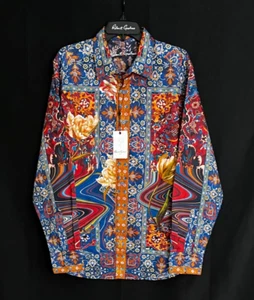 Robert Graham Killington Retro psychedelisch $ 238 XL klassische Passform neu mit Etikett X-Large - Bild 1 von 13