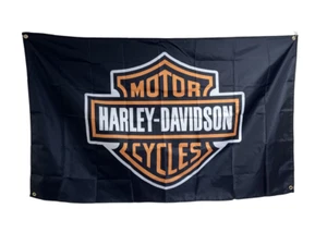 HARLEY DAVIDSON MOTORRAD 5 X 3 FUSS FLAGGE KOSTENLOSER VERSAND UK 48 STUNDEN - Bild 1 von 4