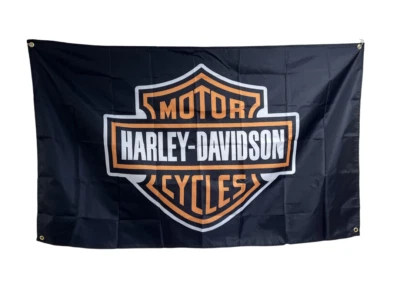 HARLEY DAVIDSON MOTORCYCLE 5X3FT FLAG FREE UK 48HR POST - Image 1 of 4