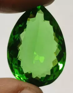 75.45 Ct. Green Peridot Pear Cut Faceted AAA+ Loose Gemstone for Ring & Pendant - Picture 1 of 6