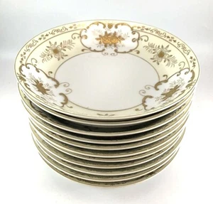 Congo China STS Gold Flower Border KON1 Japón 7 5/8" cupé tazón de sopa precio cada uno - Imagen 1 de 8