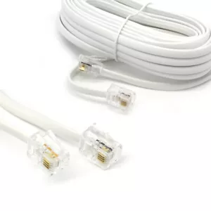 10m RJ11 to RJ11 ADSL Cable BT Broadband Modem DSL Sky Telephone Line Lead Phone - Picture 1 of 12