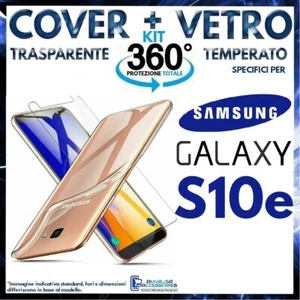 COVER TRASPARENTE + PELLICOLA VETRO TEMPERATO Per SAMSUNG GALAXY S10e TPU S 10 e - Zdjęcie 1 z 8