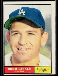 Norm Larker 1961 Topps #130 Los Angeles Dodgers - Picture 1 of 2