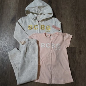 BCBG Girls' Pink and Gray Hoodie 3 Piece Set Outfit NWT Size 5 - Picture 1 of 10