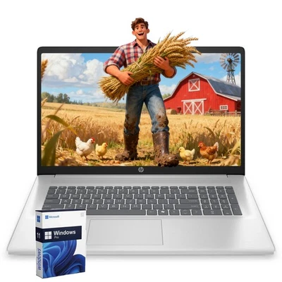 HP 17.3" FHD Laptop computer AMD Ryzen 5 7430U UpTo 64GB RAM 2TB SSD Win11Pro  - Image 1 of 4