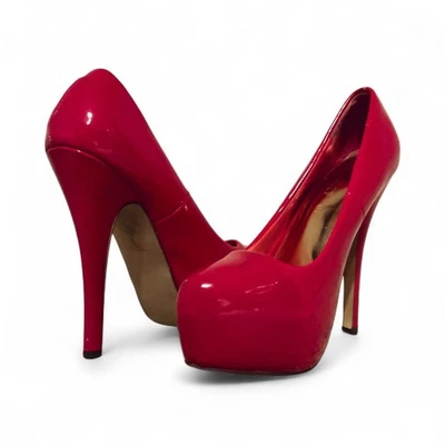 Forever 21 High Heels Size 8 Pink Patent Leather Pumps - Image 1 of 4