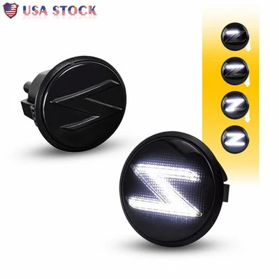 Sequential Smoke White LED Side Marker Lamp For 2010-2020 Nissan 370Z/03-09 350Z - Image 1 of 4