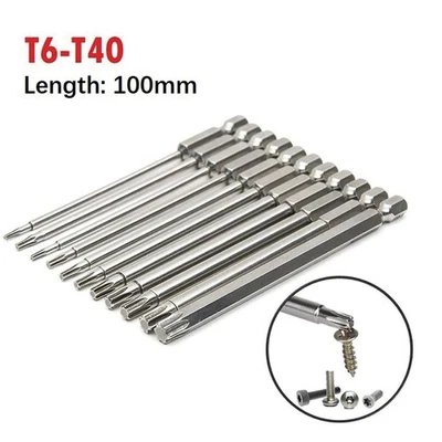 Screwdriver Bit Solid Special Heat Treatment Magnetic 100mm/3.94in 1pc - Image 1 of 4