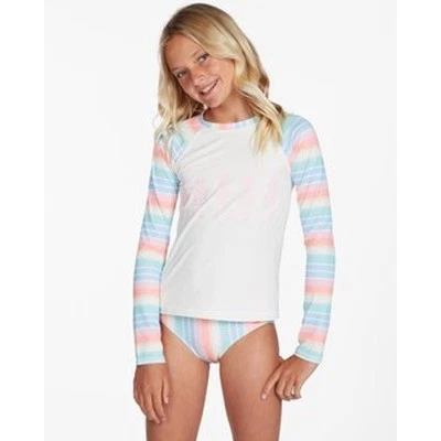 NWOT Billabong Girls Stoked on Stripes Rashguard Top size 10 - Image 1 of 3