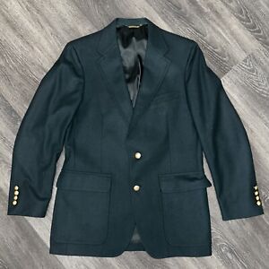 Vintage Kelly Green 40R Wool Two Button Blazer 