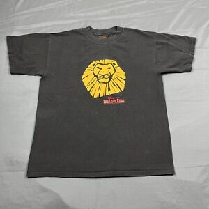 Vintage Lion King The Musical Graphic Tee Black Large Double Sided VTG 90s