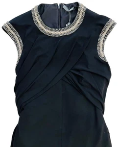 Alexander Mcqueen Black Jewel Embellished Stretch Crepe Gown Long IT:40 $5965 - Picture 1 of 12