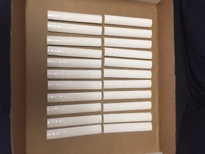 Dal Tile #400 Mayan White Quarter Round 22 Pieces Discontinued Semi Gloss - Image 1 of 4