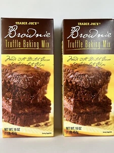 2-Pack Trader Joe’s  BROWNIE TRUFFLE BAKING MIX Dutch Cocoa New - Picture 1 of 2
