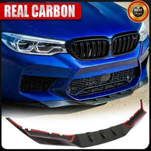 BMW Serie 5 F90 M5 2018-2020 parachoques delantero carbono real alerón labial divisor - Imagen 1 de 13