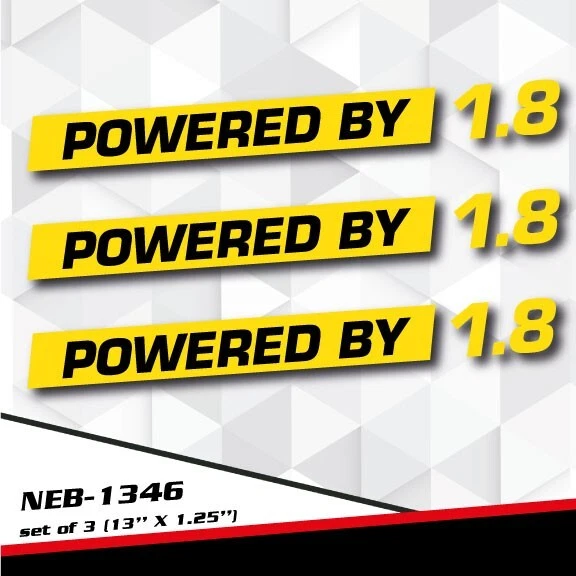 POWERED BY 1.8L Decal Sticker for Audi A3 SLK200 Ecotec  Versa Jetta  NEB-1346 - Image 1 of 1