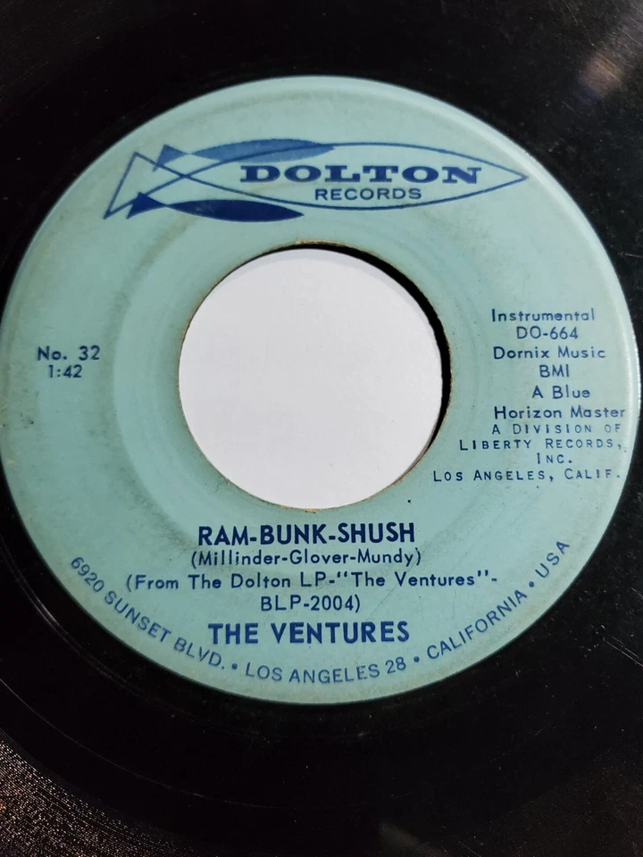 Ventures - Ram-Bunk-Shush / Lonely Heart -Dolton 32 VG F90 - Image 1 of 1