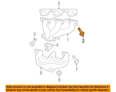 Jeep CHRYSLER OEM Wrangler Colector de escape-Perno de colector de escape 6507938AA Foto 1 de 2
