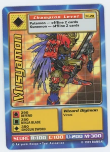 Musyamon ST-20 Champion Level Digimon Digi Battle Starter 1 Card 1999 Bandai - Picture 1 of 7