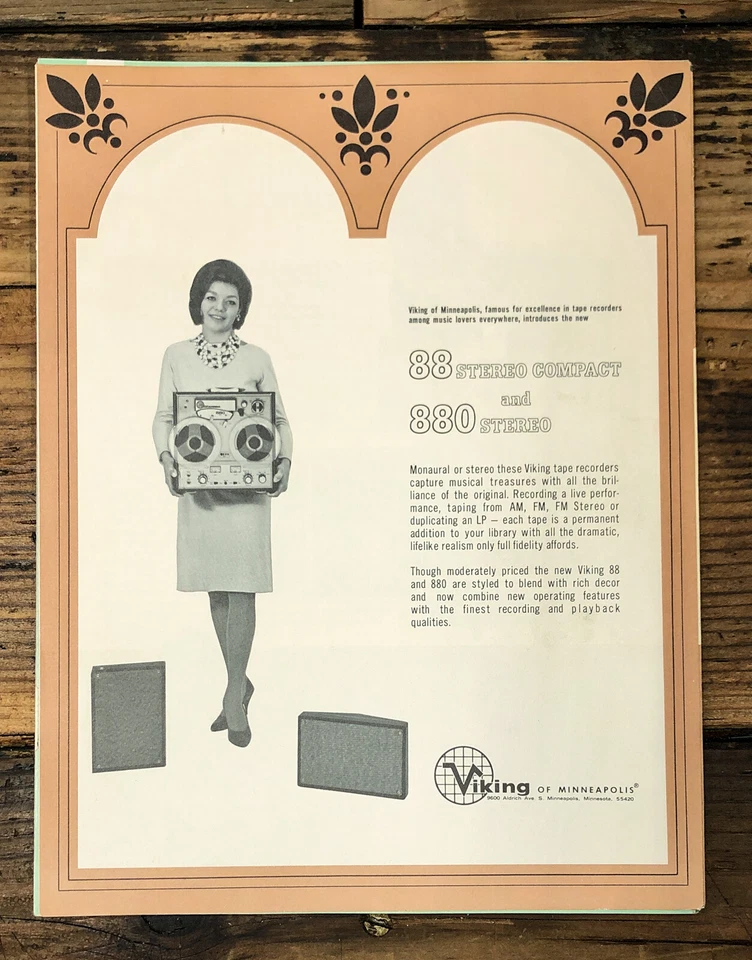 Grabadora de cinta Viking modelo 88 880 3 páginas folleto del distribuidor *original* Foto 1 de 1