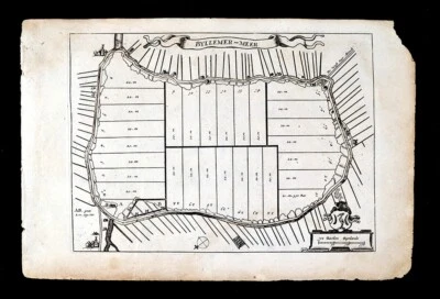 1696 Colom Map Byllemer Bijlmermeer Amsterdam Holland Agriculture Fields - Image 1 of 4