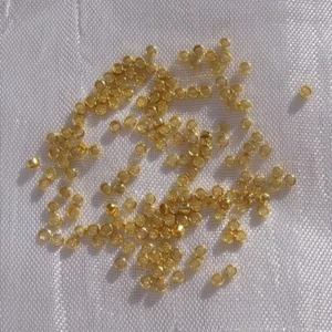 IX33 - LOT 100 INTERCALAIRES ACIER INOXYDABLE PLAQUÉ OR 24K PERLES 1,5MMx0,8MM - Picture 1 of 2