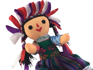 Handmade 10" Mexican Rag Doll - Lele Doll - Maria Doll - Muñeca Maria Mexicana - Picture 1 of 3